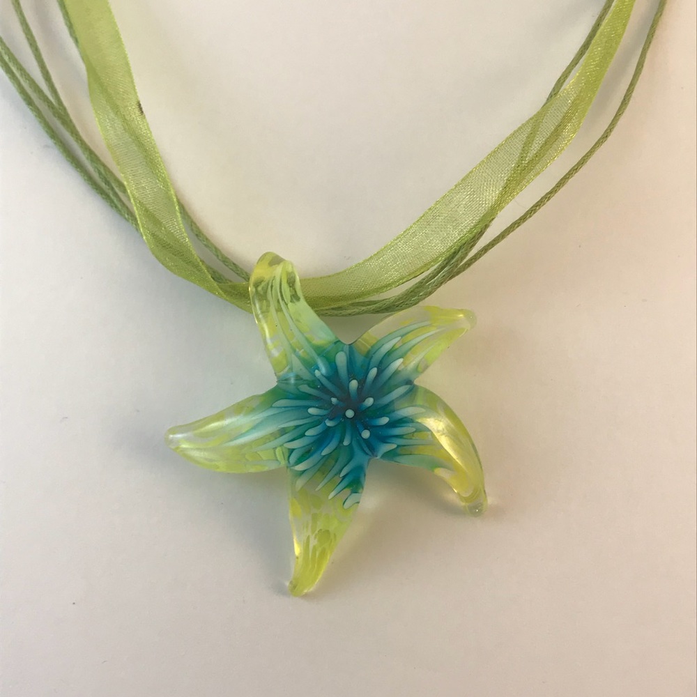 Blown glass necklace